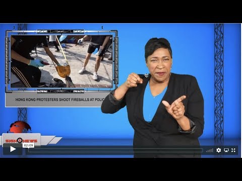 Hong Kong protesters shoot fireballs at police (ASL - 11.18.19)