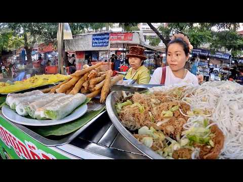 Amazing! CAMBODIAN STREET FOOD Walking Tour @ Toul Tom Poung Market 2026