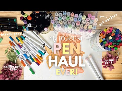 big pen haul ever  • over 150+ markers & pens [#stationeryhaul]