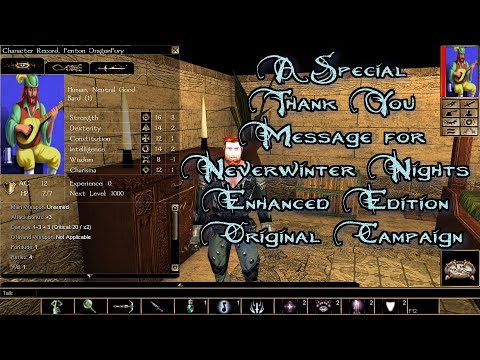 Neverwinter Nights Enhanced Edition Original Campaign Thank You