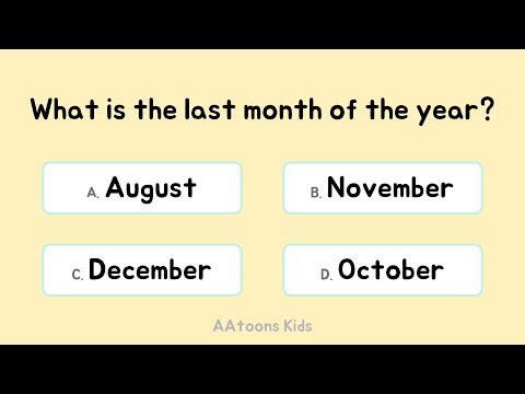 Months of the Year Quiz for Kids | Quiz Time