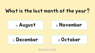 Months of the Year Quiz for Kids | Quiz Time