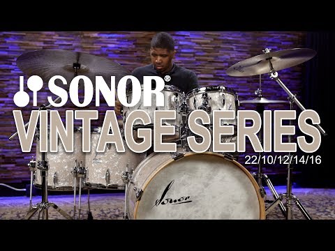 Sonor Vintage Series Drum Set 22/10/12/14/16 with Tom Mount - Vintage Pearl (VT-522WMVPRL)
