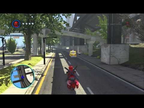 LEGO Marvel Super Heroes - Unlocking and Driving Deadpool's Scooter (Vehicle Token Location)