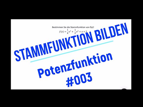 Aufleiten - Integrieren - Stammfunktion bilden - Potenzfunktion - #003 - Polynom - Funktion 3. Grad