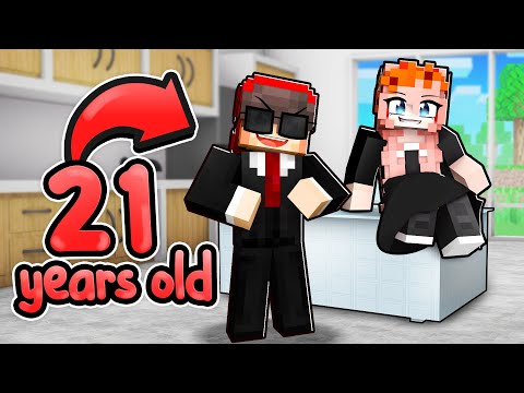 Turning Into 21 YEARS OLD in Minecraft!