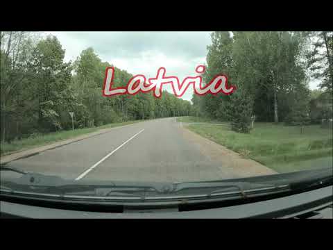 Driving in Latvia  Road P101 Road A10 Relax video
