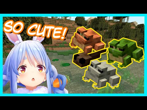 Pekora Reacts To Frogs In Minecraft【Hololive Minecraft 1.19】