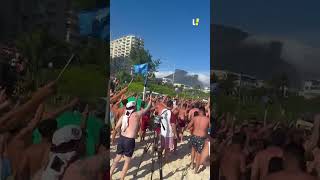 QUE LOUCURA! TORCIDA DO LANÚS NO RIO FESTEJA ANTES DE FINAL CONTRA O FLAMENGO!