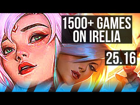 IRELIA vs AKALI (MID) | 1500+ games | KR Master | 25.16