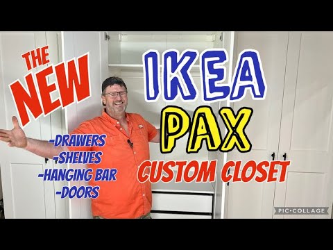 2024 IKEA PAX Closet; Basket, Drawers, Shelves, Hanging Bars, And Doors- Step by Step Assembly