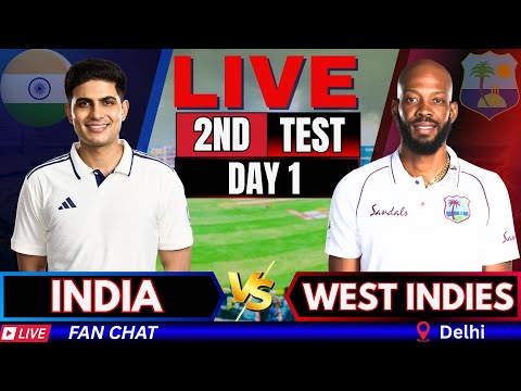 🔴 LIVE: INDIA vs WEST INDIES 2nd TEST, Live Cricket Score & Commentary | IND vs WI Test 2025 | Day 1