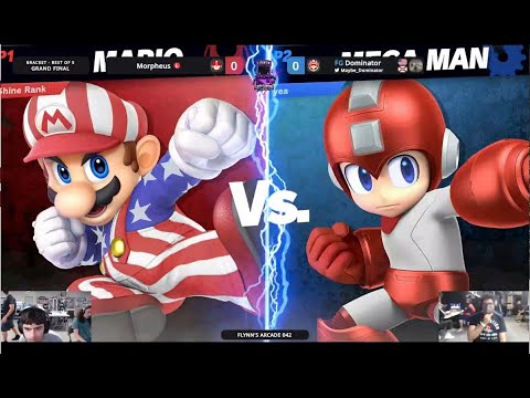 Flynn's Arcade 042 Grand Finals - Dominator (Mario) Vs. Morpheus (Megaman) SSBU ULTIMATE