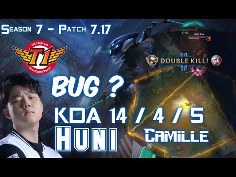 SKT T1 Huni CAMILLE vs MAOKAI Top - Patch 7.17 KR Ranked