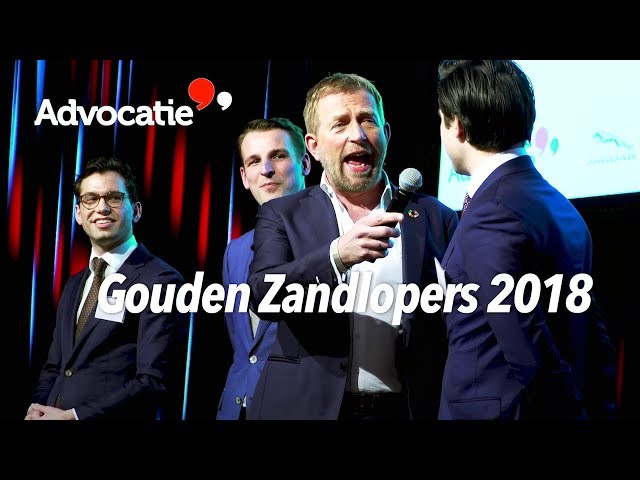 Harm Edens tijdens de uitreiking van de winnaars Gouden Zandlopers 2018