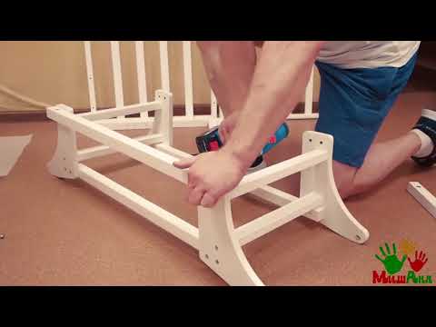 Сборка маятника для овальной кроватки 7в1