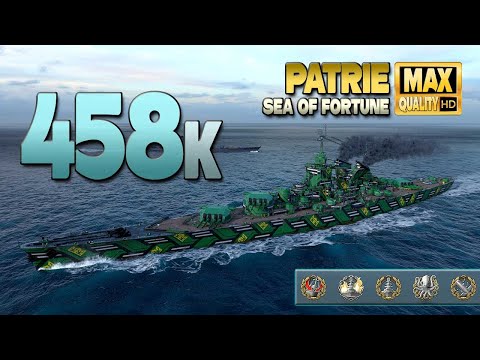 Schlachtschiff Patrie mit einem fast rekordverdächtigen Spiel - World of Warships
