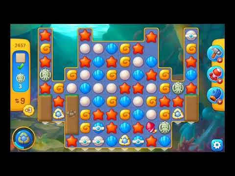 Fishdom level 2457 without boosters in 1st attempt