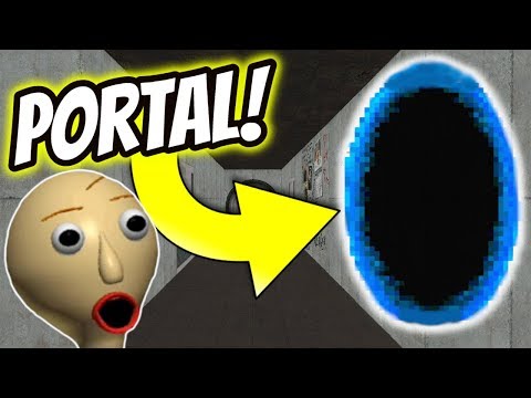 BALDI GAVE US A PORTAL GUN! | Baldi's Basics In Science And Testing