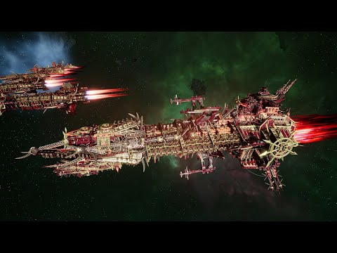 World Eaters vs Space Marines - Skalgrim Mod - Massive Battle - Battlefleet Gothic Armada 2
