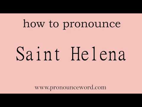 Saint Helena. How to pronounce the english word Saint Helena .Start with S. Learn from me.