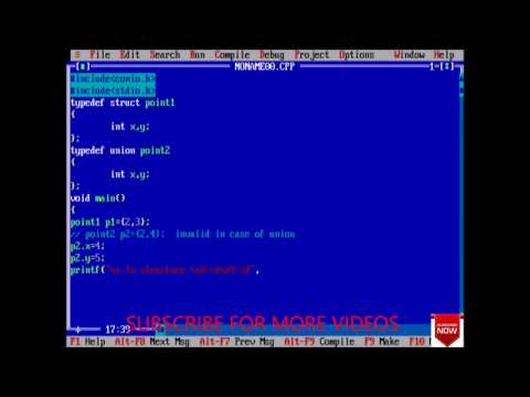 UNION IN C WITH EXAMPLE- 98