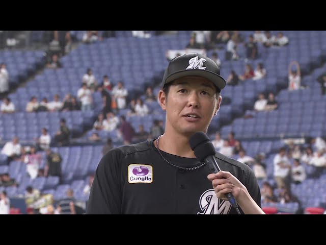 マリーンズ・中村奨吾選手ヒーローインタビュー 9月11日 オリックス・バファローズ 対 千葉ロッテマリーンズ