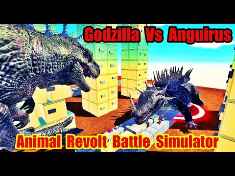 Godzilla Vs Anguirus In  Animal Revolt Battle Simulator