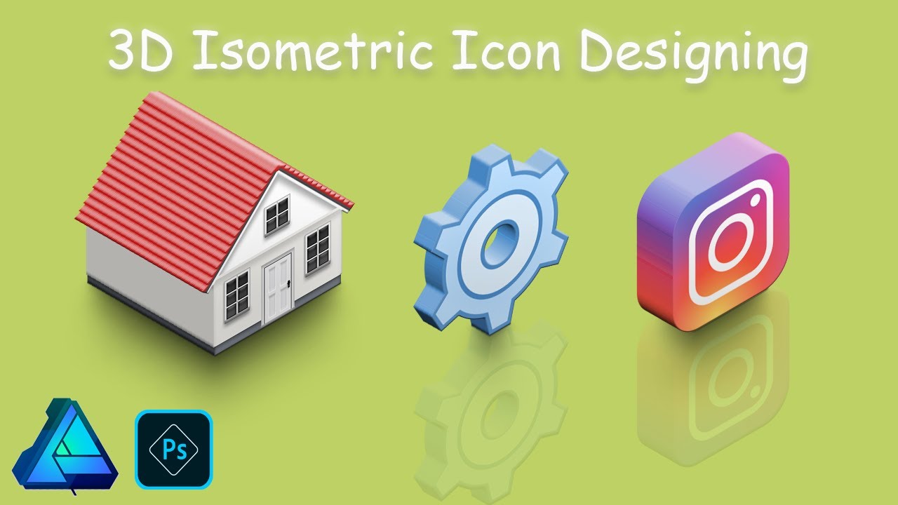 3D Isometric Icons Designing | SmartIcon Generator vs Affinity Designer | Tutorial 4K