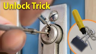 How to Unlock a file cabinet with clamps