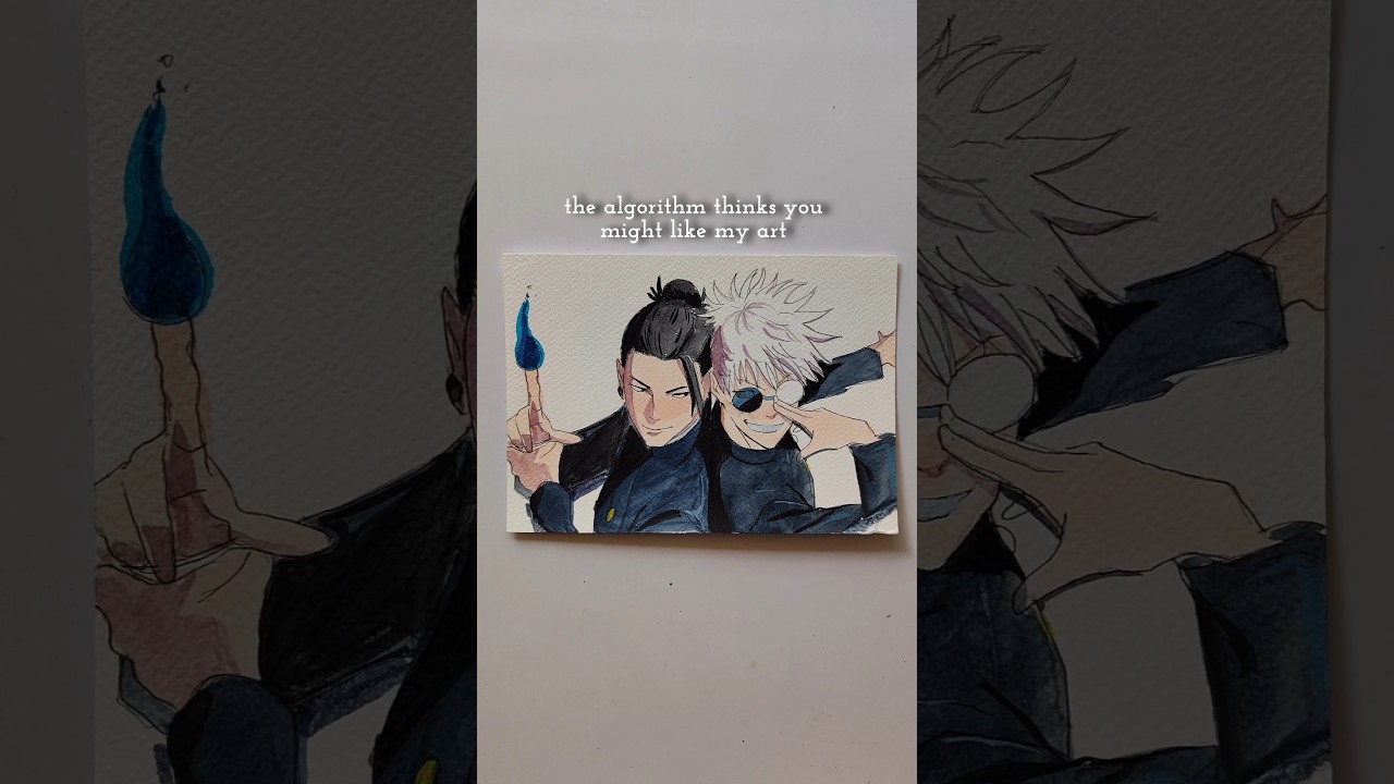 best duo #artreels #art #painting #anime #jjk #gojo #geto