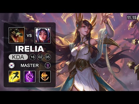 Irelia Top vs Renekton - KR Master Patch 11.15