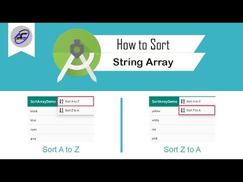How to Sort String Array in Android Studio | SortStringArray | Android Coding