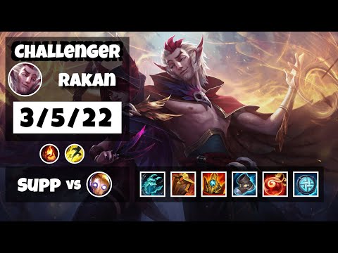 Rakan vs Blitzcrank NA Challenger SUPPORT (3/5/22) - v11.13
