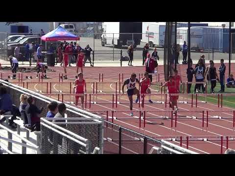 FSB 110m Hurdles vs Marina 4-12-18 - Los Alamitos Boys