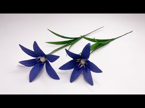 How to make Royal bluebell flower | DIY Crepe Flowers