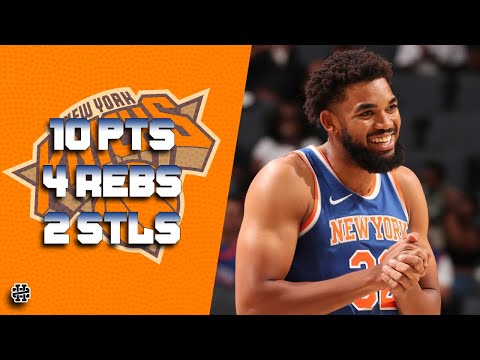 Karl-Anthony Towns 10 pts 4 rebs 2 stls vs Hornets 2024 Preseason
