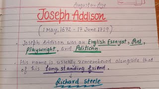 Joseph Addison | Important Points | Major Works | Tricks | Master Cadre & UGC NET English