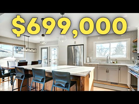 Tour a BEAUTIFUL renovated $699,000 Bi-level Home in Lakeview, Calgary
