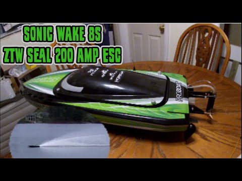 Sonic Wake 8s Ztw Seal 200 Amp ESC Install And Test Run