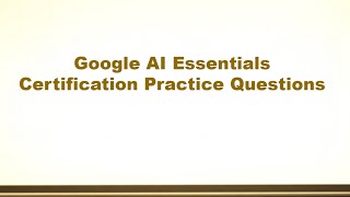 Google AI Essentials Certification Practice Questions - Set 2