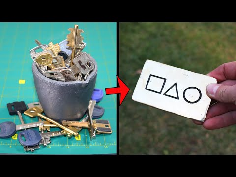 Casting Squid Game card - Bulk Key Meltdown - ASMR Metal Melting - Hotmetal casting