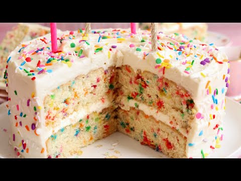 THE BEST Funfetti Cake (so soft and moist!)