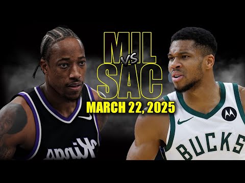 Milwaukee Bucks vs Sacramento Kings Full Game Highlights - March 22, 2025 | NBA Regular Season