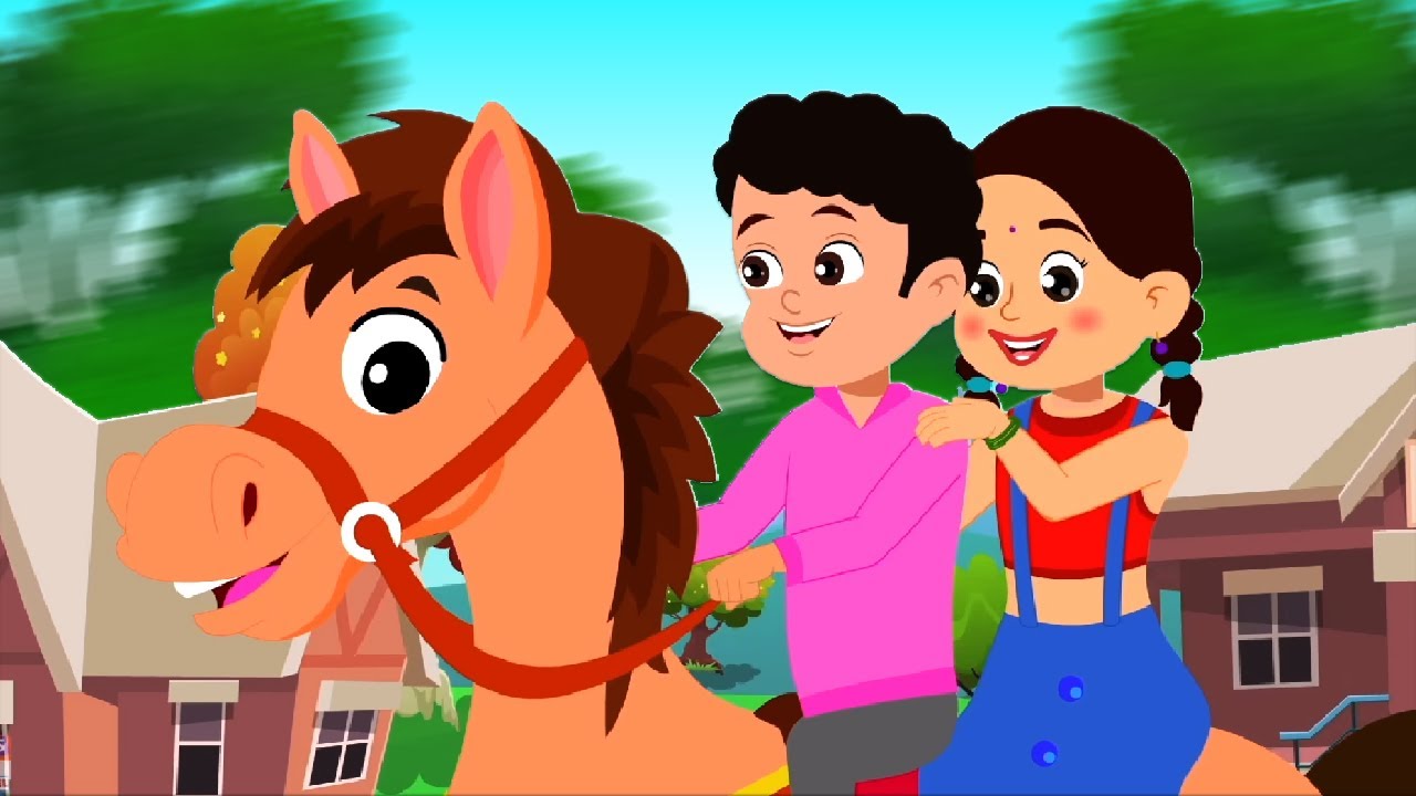 Chal Mere Ghode Tik Tik | Nursery Rhymes In Hindi For Kids | Hindi Rhymes
