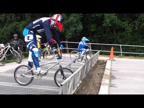 Jensen with Kyle Evans at Preston Pirates BMX