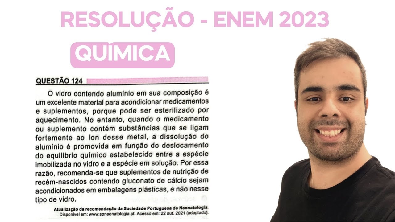 ENEM 2023 - O vidro contendo alumínio em sua composição é um excelente material para acondicionar