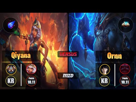 Challenger QIYANA [Phase Rush] (Mid) VS Doinb ORNN - Challenger KR Patch 10.11