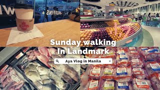 ENG) Sunday walking in Lamdmark│日用品のお買い物│フィリピンのお気に入り食品や日用品紹介│ランドマーク│グリーンベルト│ティムホートン