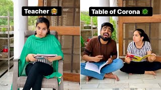 Table/Stages of Corona 😂  Lockdown Viral Comedy